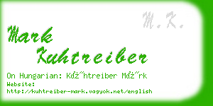 mark kuhtreiber business card